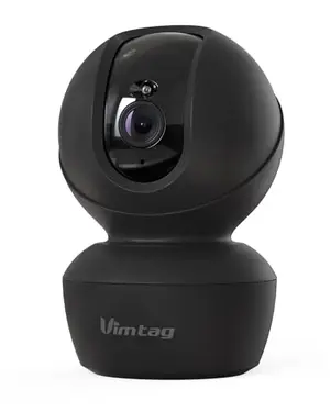 VIMTAG indoor pan-tilt security camera for pet monitoring