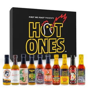 Hot Ones Season 29 10-pack hot sauce set with official lineup from the show