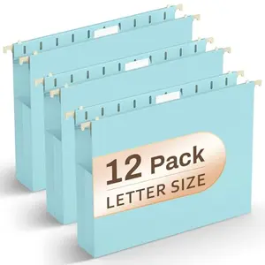 Pnettco Plastic Hanging File Folders baby blue