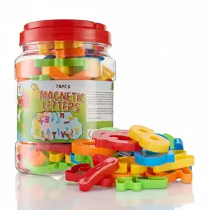 JoyLearn 78-piece magnetic letters and numbers set on a fridge
