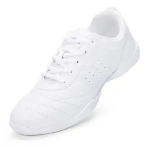 OLORA white cheerleading shoe with lace-up design