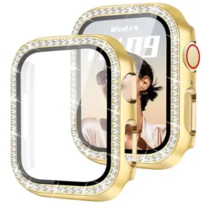 JR.DM bling Apple Watch case in gold