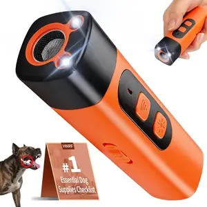 HNRF handheld ultrasonic bark deterrent device in orange color