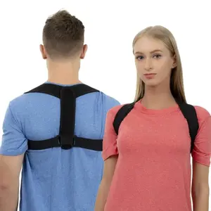 HLOES Posture Corrector for Women and Men, adjustable, breathable, one size, black