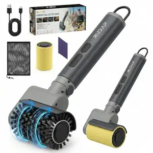 RUDAP electric grill brush cleaning a grill grate