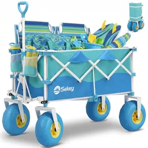 Sekey beach wagon with large balloon wheels on sand