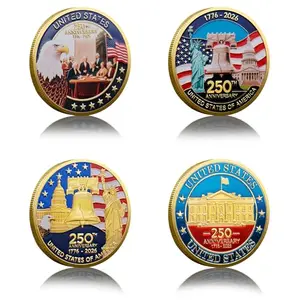 CureHug 4-pack gold challenge coins with 3D engravings and clear cases