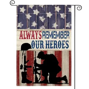 Always Remember Our Heroes garden flag by AVOIN colorlife