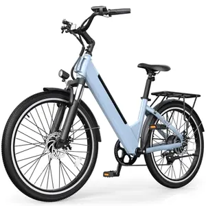 Loeook electric bike for adults, step-thru frame with rear rack