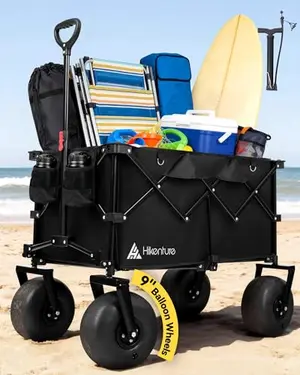 Hikenture beach wagon with balloon wheels