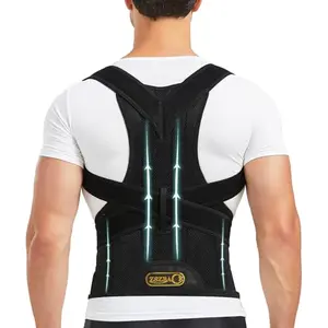 ZSZBACE Back Brace and Posture Corrector for Men and Women, black, XX-Large, adjustable