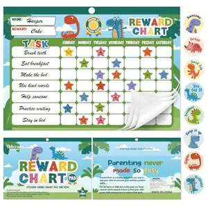 Thboxes magnetic reward chart with 2112 star stickers and task cards