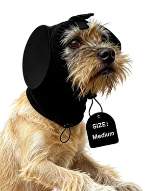 COZINUS black dog headphones with flexible connection