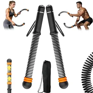 Binxalin pair of adjustable ropeless battle ropes in black