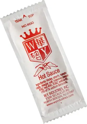 WY. Industries Chinese Hot Sauce, Individual Packets - 100 count box