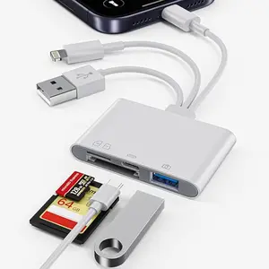 Suejezt card reader with Lightning, USB-C, and USB-A