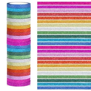 Skrfren 24 rolls glitter washi tape set