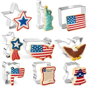 Jremreo 9-piece 250th anniversary cookie cutter set