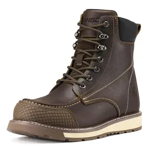 NINGO Steel Toe Work Boots for Men