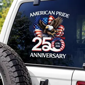 5Pcs USA 250th Anniversary Stickers with eagle and flag designs