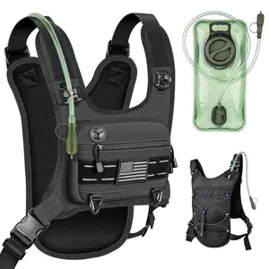 Envyvip black hydration vest with 2L bladder and gear holder
