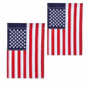 HSTENXY 2 pack embroidered American garden flags UV resistant
