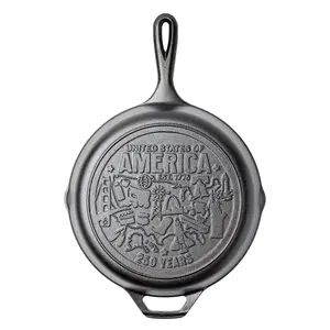 Lodge 10.25 inch cast iron skillet with 250th anniversary logo