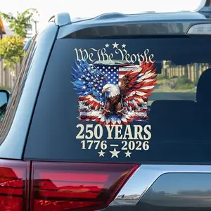 Single 250th anniversary eagle sticker with UV protection