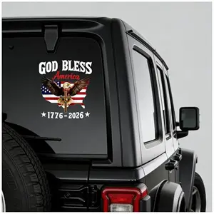 STAFANIE 250th anniversary eagle patriotic stickers on car window