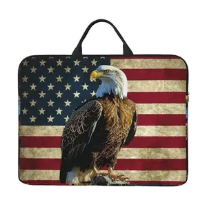 American flag bald eagle laptop sleeve