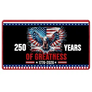 InIsaJace 250th anniversary door mat with eagle and 1776-2026 design