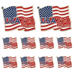 Txeawor 12-Piece 250th Anniversary Enamel Lapel Pin Set with metal plating