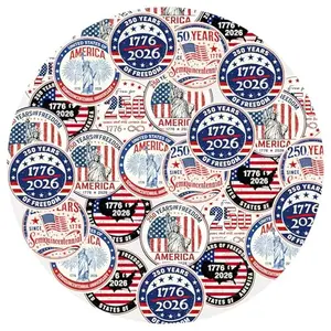 jeecalart 120 pack 250th america anniversary stickers round patriotic seals 1.6 inch