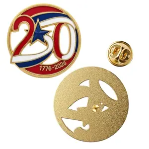 Tailcoat Cos 12-Pack USA 250th Enamel Lapel Pins with butterfly clutch