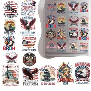 16-piece set of 1776 themed refrigerator magnets featuring eagle, flag, and Statue of Liberty designs