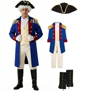 Man in OEBLD colonial brown costume with ruffled sleeves