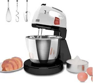 Black Kiseely 3 QT stand mixer with detachable hand mixer functionality
