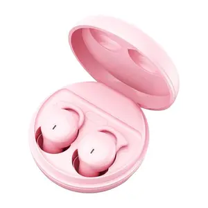 Hulaed invisible sleep earbuds in pink, tiny design for discreet wear