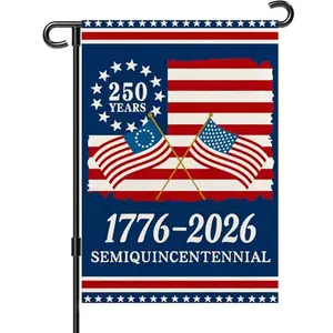 Snungee 250th anniversary USA garden flag 12x18 inch double-sided with 1776-2026 stars and stripes design for mailbox post