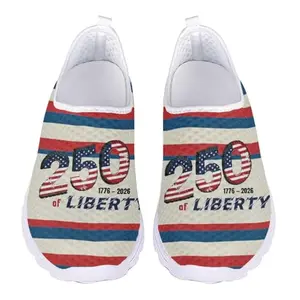 Jeiento America 250th anniversary slip-on sneakers with red white and blue stripes