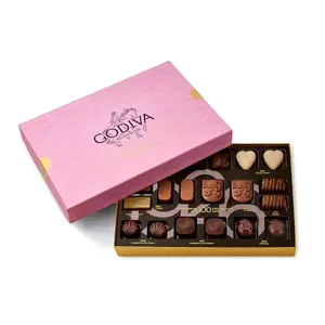 Godiva Centennial pink vintage chocolate box with 20 limited edition pieces