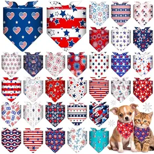 Locmeo patriotic dog bandanas bulk pack