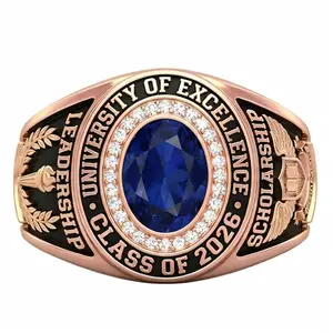 QHQPQ personalized class ring with signet style, multi-surface engraving