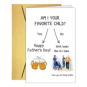 Bhiosng hilarious 'Am I your favorite child' Father's Day card