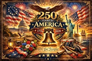 CoviSuit wooden 1000 piece jigsaw puzzle commemorating USA 250th anniversary with patriotic artwork