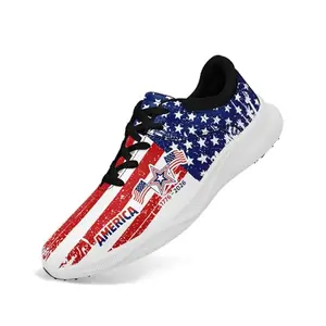 AWSOLE American flag patriotic golf sneakers