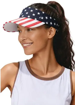 XuoAz budget patriotic sun visor for running