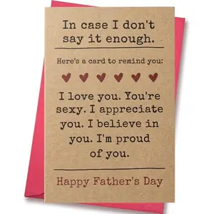 BRYUBR sweet kraft Father's Day card for husband