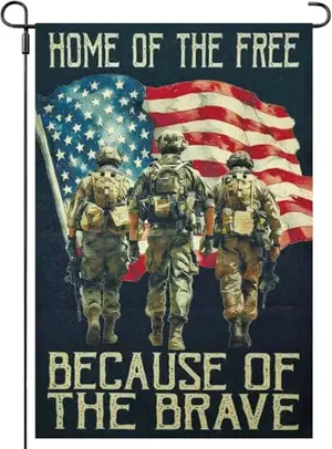 ECCYMY 'Remember and Honor' garden flag with patriotic design, double-sided, 12x18 inches