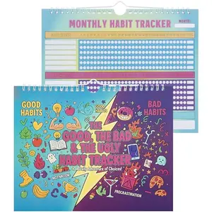 KAIU Habit Tracker with funny bad habits design and large format